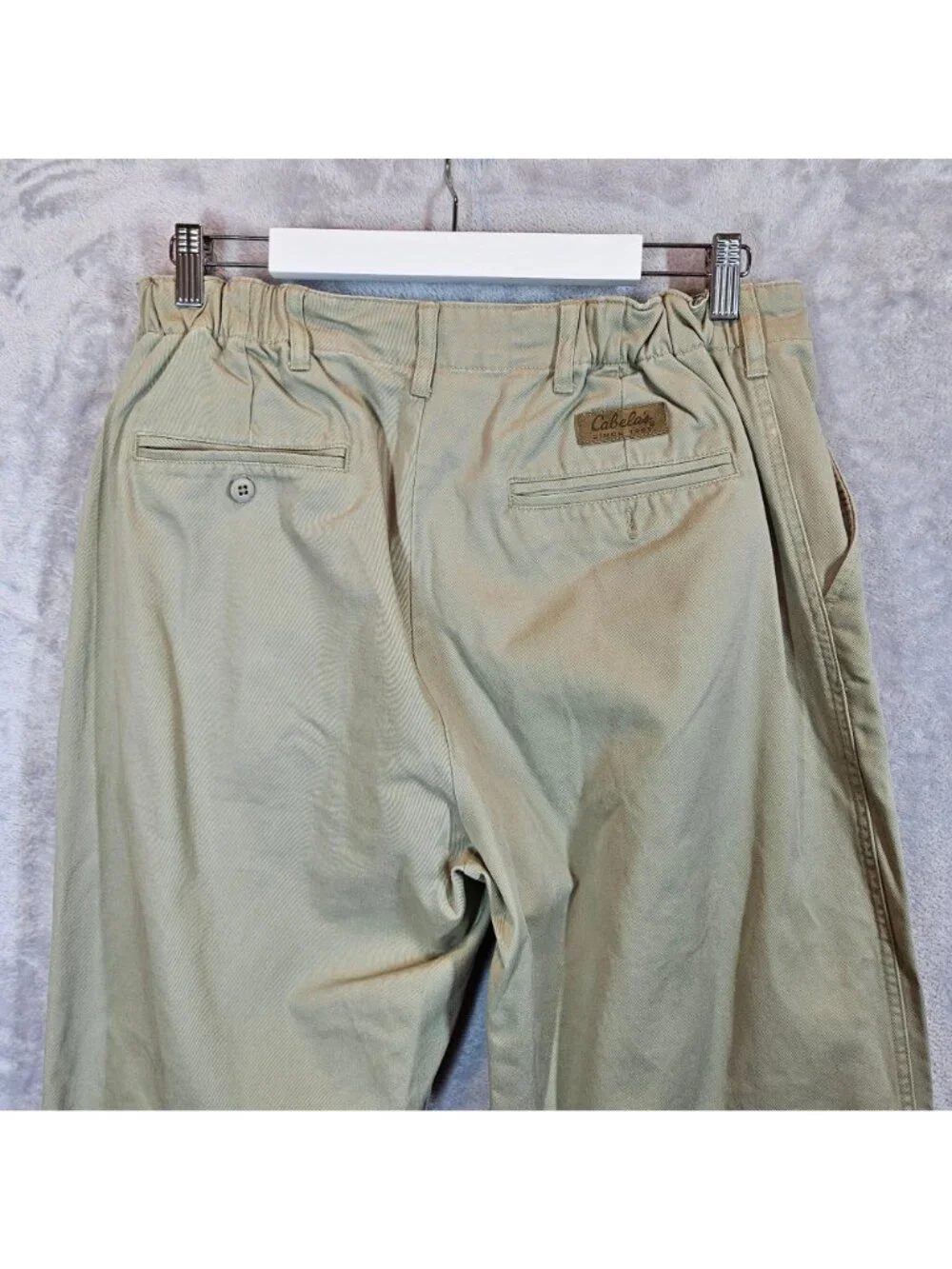 Cabelas Mens 34 Khaki Outdoor Chino Pants outdoor 100% Cotton gorpcore work